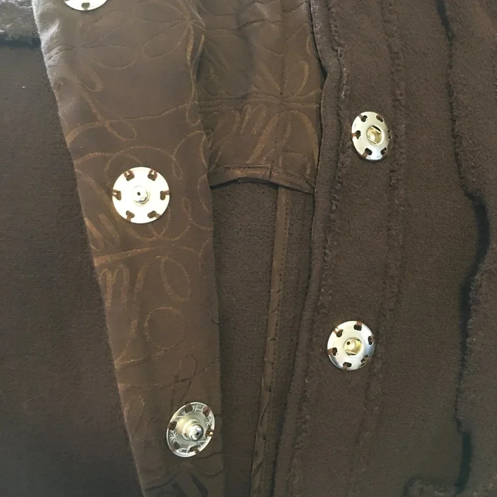 TULEH Brown Fringe Wool Blend Evening Jacket - Picture 14 of 16